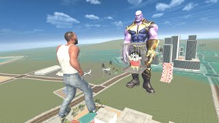 Franklin Fight Giant Thanos in Indian Bike Driving 3D [upl. by Ydwor]