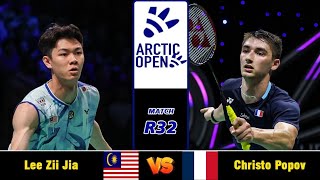 Lee Zii Jia vs Christo Popov  Arctic Open 2024 Badminton  R32 [upl. by Chubb]