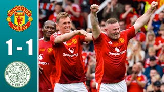 Wayne Rooney Goal  Man United Legends vs Celtic Legends Highlights amp Goals 2024 [upl. by Dowell]