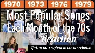 This was fun Most Popular Song Each Month in the 70s Reaction [upl. by Domenech354]