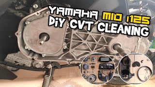 Yamaha Mio i 125 CVT CLEANING  DiY CVT Cleaning for Scooter  Stepbystep Tutorial Guide [upl. by Etsirhc]