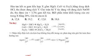 99Hoá họcHòa tan hết m gam hỗn hợp X gồm MgO CuO và Fe2O3 bằng dung dịch HCl thu được dd [upl. by Selij]