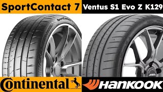 Continental SportContact 7 vs Hankook Ventus S1 Evo Z K129 [upl. by Ruberta]