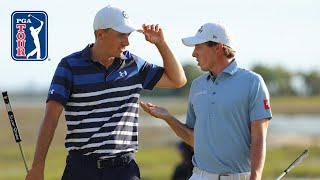 Every shot from dramatic playoff Spieth vs Fitzpatrick at RBC Heritage [upl. by Steffin]