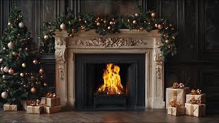 Christmas Fireplace Burning  Sounds of the Crackling Fire amp Holiday Charm [upl. by Itoc]