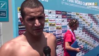 Mondial  Barcelone  Natation 5KM  Tunisie  Oussama Mellouli Champion du Monde [upl. by Nazus]