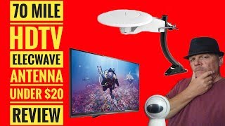 Elecwave HDTV Amplified Antenna 70 Mile Range 20 Review [upl. by Rivers]