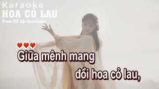 karaoke hoa cỏ lau tone NỮ Eb chuẩn beat  Phong Max  Giữa mêng mang đồi hoa cỏ lau [upl. by Cony]