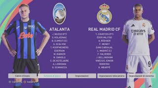 Pes21 Update Season 202425 Super Cup Final Atalanta Vs Real Madrid With New Home Kits [upl. by Kallista]