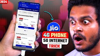 😱 4G Mobile me 5G Unlimited Data kaise Chalaye JIO [upl. by Dorthy]