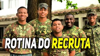 COMO É A ROTINA DE UM RECRUTA NO EXÉRCITO BRASILEIRO exército militar recruta [upl. by Hylan705]