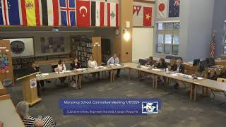 Monomoy Regional School District Committee Meeting 7112024 [upl. by Refinneg]