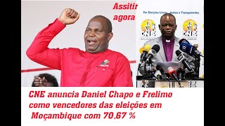 CNE anuncia Daniel Chapo e Frelimo como vencedores das eleições em Moçambiquemozambique [upl. by Nnyw]