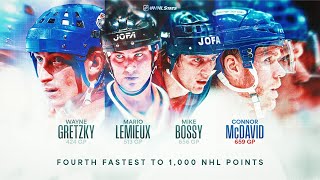 McDavid is 4th fastest to 1000 POINTS [upl. by Ashlee]