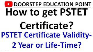 How to get PSTET Certificate [upl. by Orsa]