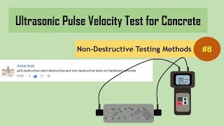 Ultrasonic Pulse Velocity Test for Concrete  NonDestructive Testing Methods NDT 8 [upl. by Atiniuq]