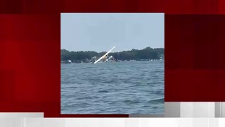 No injuries reported following plane crash into Lake Wawasee Saturday [upl. by Akemahs]