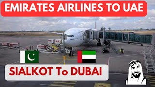 Emirates Boeing 777300ER  Sialkot to Dubai Emirates Economy Class  Perfect flight  Trip Report [upl. by Jerrine461]