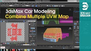 3ds Max Car Modeling Tutorial  Part 4  Combine Multiple UVW Map [upl. by Akir]