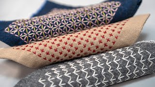 3 Easy Sashiko Stitches for Beginners [upl. by Ahsinawt]