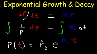 Exponential Growth and Decay Calculus Relative Growth Rate Differential Equations Word Problems [upl. by Mihsah]