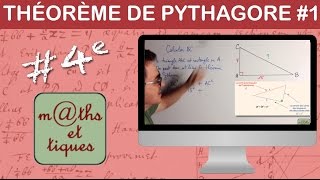 Appliquer le théorème de Pythagore pour calculer une longueur 1  Quatrième [upl. by Nysila121]