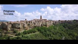 Pitigliano in 4K dal DRONE Cinematic Borgo della Toscana [upl. by Cohen567]