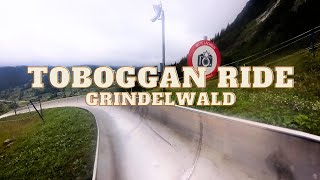 Rodelbahn  Tobbogan PFINGSTEGG Grindelwald Switzerland [upl. by Salsbury]