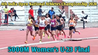 5000M Womens U23 Final  4th India Open National Athletes Championship 2024 [upl. by Adnohsor131]