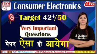 Consumer Electronics Important Question Class Electronics Engg 5th Sem पेपर यही से आएगा 45 Marks [upl. by Llibyc]