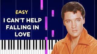 I CANT HELP FALLING IN LOVE  EASY piano tuto [upl. by Ryann]