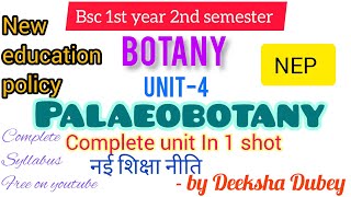 Palaeobotany unit4 BSc1st year 2nd semester BotanyNew Education policy nepbscbotanynepbotany [upl. by Budworth]