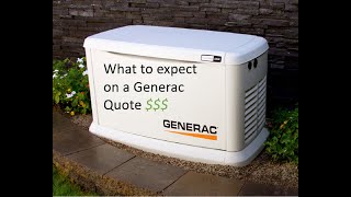 Generac Quote Review  What does it cost [upl. by Lucilia]