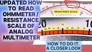 SANWA BRAND ANALOG MULTIMETER MULTITESTER HOW TO READ THE OHMMETER SCALE [upl. by Purington663]