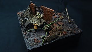 quotWar on the streetquot urban world war 2 172 Diorama [upl. by Ahsiek]