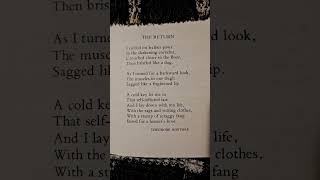 The Return by Theodore Roethke [upl. by Abrahan48]