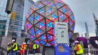 NYC Times Square New Years Eve 2024 Ball Drop Test [upl. by Anika]