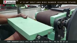 Belt And Disc Sander Wide Belt Grinding Machine 6x48 12x72 Belts [upl. by Manuela]