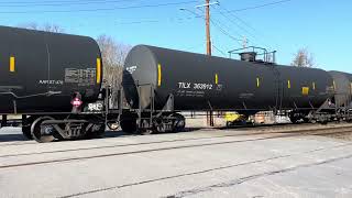 B120 Crude Oil Empties From Filthydelphia Back to Baakken Fields North Dakota W 3 BNSF Units [upl. by Mosra]