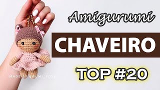 Chaveiro Amigurumis  Chaveirinhos Crochê Receita Top 20 Inspirese [upl. by Assirrem]