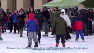 Hazel McCallion almost 93 skates at 2014 Mayors New Years Levee [upl. by Corey]