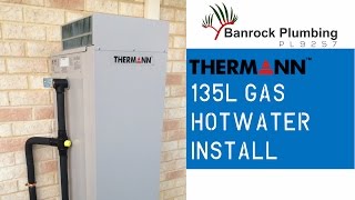 Banrock Plumbing Ellenbrook Perth WA Thermann 135L hot water installation [upl. by Cocke]