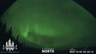 Timelapse of Aurora Activity from the Cabin in Fairbanks Night Starting October 2 2024 [upl. by Soigroeg]