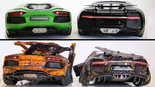 Lamborghini vs Bugatti  Restoration Abandoned Cars [upl. by Aridatha]