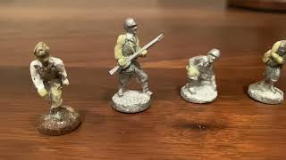 Scratch built 42mm wargames figures for Italy 1943 game [upl. by Hsirehc]