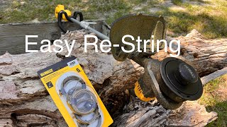 How to reload replace string on Dewalt trimmer 20V or 60V [upl. by Basil653]