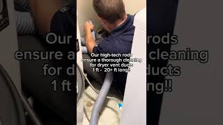 Dryer Vent Cleaning with Rod Extentsions [upl. by Retrac981]