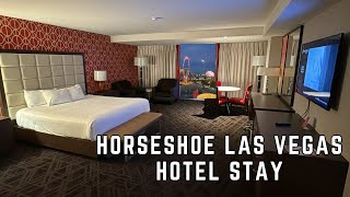 Resort Studio Suite Horseshoe Las Vegas High Roller amp Vegas Sphere Views [upl. by Atimed]