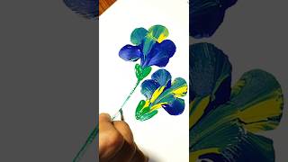 Easy flower painting idea flower paint on one techniqueshorts painting flowerpaintingeasy [upl. by Draned266]