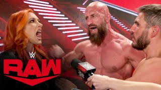 Becky Lynch crashes DIYs celebration Raw exclusive March 18 2024 [upl. by Aihsemaj]